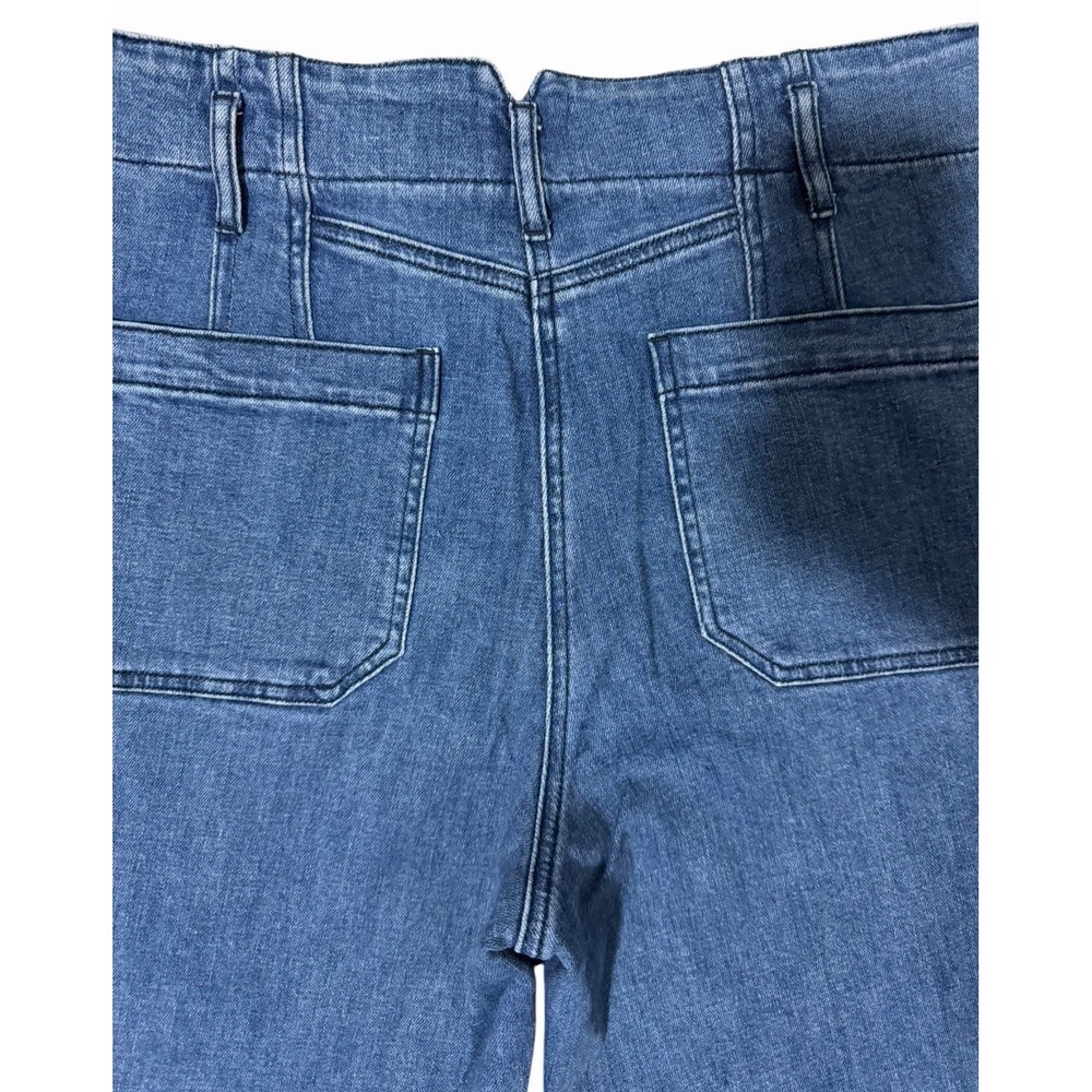 Maeve Anthropologie Junie Wide Leg High Rise Sailor Utility Trouser Jean Size 30 - Picture 8 of 15